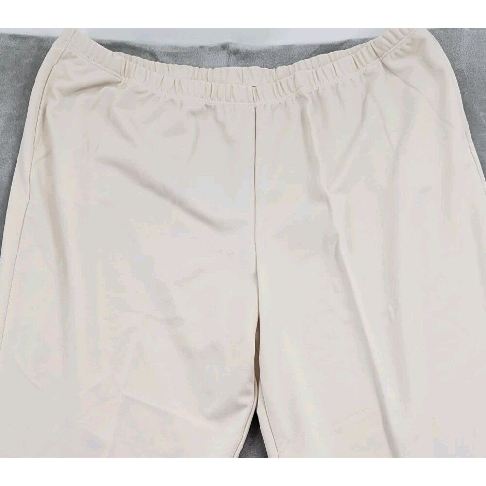 Blair NEW Womens Ponte Pants Size 34W Ivory Pockets Inseam 30 Pull On Plus - Picture 2 of 7